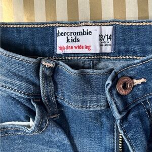 Abercrombie Kids Girl’s Denim High-Rise Wide Leg Jeans